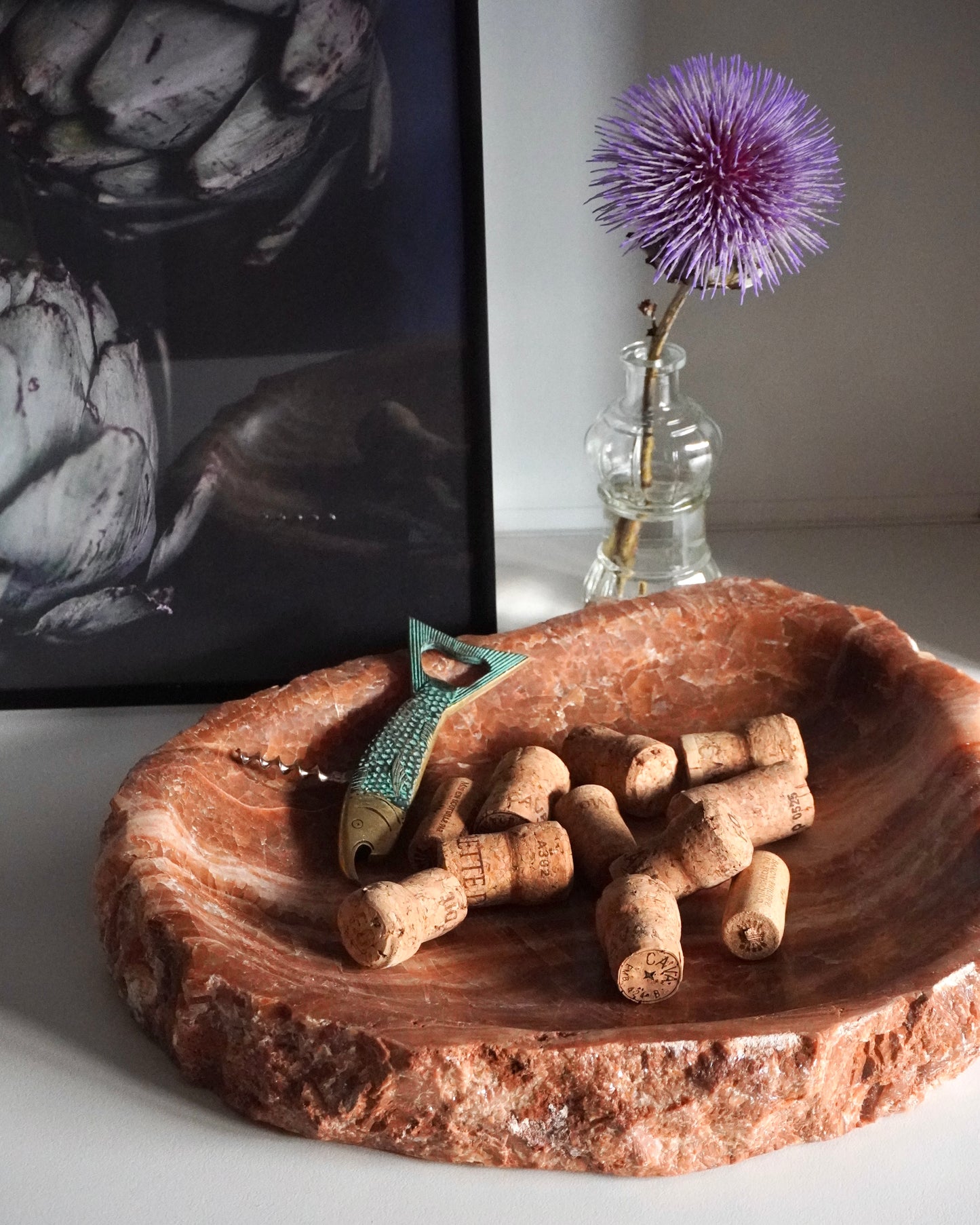 Große Calcit Schale Zorana mit Korken